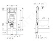 Geberit Duofix - Předstěnová instalace pro závěsné WC, výška 1,14 m 111.794.00.2