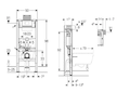 Geberit Duofix - Předstěnová instalace pro závěsné WC, výška 98 cm 111.030.00.2