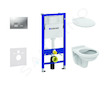 Geberit Duofix - Set předstěnové instalace, klozet Alpha se sedátkem, tlačítko Delta35, matný chrom 458.103.00.1 NR6