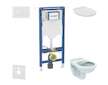 Geberit Duofix - Set předstěnové instalace, klozet Alpha se sedátkem, tlačítko Sigma01, alpská bílá SANI11CD3113