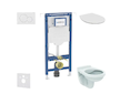 Geberit Duofix - Set předstěnové instalace, klozet Alpha se sedátkem, tlačítko Sigma01, alpská bílá SANI11CD3114