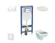 Geberit Duofix - Set předstěnové instalace, klozet Alpha se sedátkem, tlačítko Sigma20, bílá/chrom SANI11CD3117