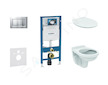 Geberit Duofix - Set předstěnové instalace, klozet Alpha se sedátkem, tlačítko Sigma30, chrom mat/chrom 111.300.00.5 ND7