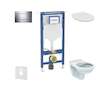 Geberit Duofix - Set předstěnové instalace, klozet Alpha se sedátkem, tlačítko Sigma30, chrom SANI11CD1106