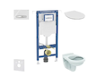 Geberit Duofix - Set předstěnové instalace, klozet Alpha se sedátkem, tlačítko Sigma50, alpská bílá SANI11CD3121