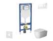 Geberit Duofix - Set předstěnové instalace, klozetu a sedátka Duravit ME by Starck, tlačítka Sigma30, Rimless, SoftClose, bílá/l