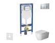 Geberit Duofix - Set předstěnové instalace, klozetu a sedátka Duravit ME by Starck, tlačítka Sigma30, Rimless, SoftClose, matný 