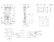 Geberit Duofix - Set předstěnové instalace, klozetu a sedátka Duravit ME by Starck, tlačítka Sigma30, Rimless, SoftClose, matný 