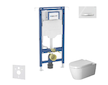 Geberit Duofix - Set předstěnové instalace, klozetu a sedátka Duravit ME by Starck, tlačítka Sigma50, Rimless, SoftClose, alpská