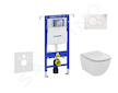 Geberit Duofix - Set předstěnové instalace, klozetu a sedátka Ideal Standard Tesi, tlačítka Sigma01, alpská bílá 111.355.00.5 NF