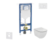 Geberit Duofix - Set předstěnové instalace, klozetu a sedátka Ideal Standard Tesi, tlačítka Sigma01, alpská bílá SANI11CD3125
