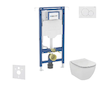 Geberit Duofix - Set předstěnové instalace, klozetu a sedátka Ideal Standard Tesi, tlačítka Sigma01, Aquablade, SoftClose, alpsk