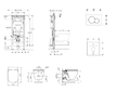 Geberit Duofix - Set předstěnové instalace, klozetu a sedátka Ideal Standard Tesi, tlačítka Sigma01, Aquablade, SoftClose, alpsk