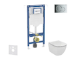 Geberit Duofix - Set předstěnové instalace, klozetu a sedátka Ideal Standard Tesi, tlačítka Sigma01, Aquablade, SoftClose, leskl