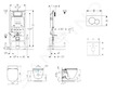 Geberit Duofix - Set předstěnové instalace, klozetu a sedátka Ideal Standard Tesi, tlačítka Sigma01, Aquablade, SoftClose, leskl