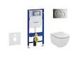Geberit Duofix - Set předstěnové instalace, klozetu a sedátka Ideal Standard Tesi, tlačítka Sigma01, lesklý chrom 111.300.00.5 N
