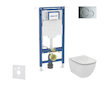 Geberit Duofix - Set předstěnové instalace, klozetu a sedátka Ideal Standard Tesi, tlačítka Sigma01, lesklý chrom SANI11CD1108