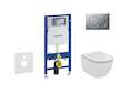 Geberit Duofix - Set předstěnové instalace, klozetu a sedátka Ideal Standard Tesi, tlačítka Sigma01, matný chrom 111.300.00.5 NF