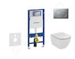 Geberit Duofix - Set předstěnové instalace, klozetu a sedátka Ideal Standard Tesi, tlačítka Sigma01, matný chrom 111.300.00.5 NF