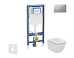 Geberit Duofix - Set předstěnové instalace, klozetu a sedátka Ideal Standard Tesi, tlačítka Sigma01, matný chrom SANI11CD2109