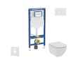 Geberit Duofix - Set předstěnové instalace, klozetu a sedátka Ideal Standard Tesi, tlačítka Sigma01, Rimless, SoftClose, alpská 