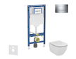 Geberit Duofix - Set předstěnové instalace, klozetu a sedátka Ideal Standard Tesi, tlačítka Sigma20, Aquablade, SoftClose, leskl