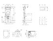 Geberit Duofix - Set předstěnové instalace, klozetu a sedátka Ideal Standard Tesi, tlačítka Sigma20, Aquablade, SoftClose, leskl