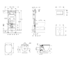 Geberit Duofix - Set předstěnové instalace, klozetu a sedátka Ideal Standard Tesi, tlačítka Sigma20, Aquablade, SoftClose, matný