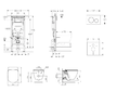 Geberit Duofix - Set předstěnové instalace, klozetu a sedátka Ideal Standard Tesi, tlačítka Sigma20, Aquablade, SoftClose, bílá/