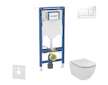 Geberit Duofix - Set předstěnové instalace, klozetu a sedátka Ideal Standard Tesi, tlačítka Sigma30, Aquablade, SoftClose, bílá/
