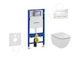 Geberit Duofix - Set předstěnové instalace, klozetu a sedátka Ideal Standard Tesi, tlačítka Sigma30, bílá/chrom 111.300.00.5 NF5