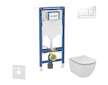 Geberit Duofix - Set předstěnové instalace, klozetu a sedátka Ideal Standard Tesi, tlačítka Sigma30, bílá/chrom SANI11CD3129