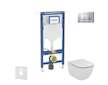 Geberit Duofix - Set předstěnové instalace, klozetu a sedátka Ideal Standard Tesi, tlačítka Sigma30, chrom mat/chrom SANI11CD210