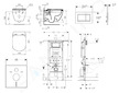Geberit Duofix - Set předstěnové instalace, klozetu a sedátka Ideal Standard Tesi, tlačítka Sigma30, Rimless, SoftClose, lesklý 