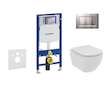 Geberit Duofix - Set předstěnové instalace, klozetu a sedátka Ideal Standard Tesi, tlačítka Sigma30, Rimless, SoftClose, matný c