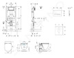 Geberit Duofix - Set předstěnové instalace, klozetu a sedátka Ideal Standard Tesi, tlačítka Sigma50, Aquablade, SoftClose, alpsk