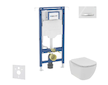 Geberit Duofix - Set předstěnové instalace, klozetu a sedátka Ideal Standard Tesi, tlačítka Sigma50, Rimless, SoftClose, alpská 