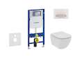 Geberit Duofix - Set předstěnové instalace, klozetu a sedátka Ideal Standard Tesi, tlačítka Sigma50, Rimless, SoftClose, alpská 