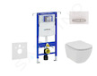 Geberit Duofix - Set předstěnové instalace, klozetu a sedátka Ideal Standard Tesi, tlačítka Sigma50, Rimless, SoftClose, alpská 