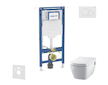 Geberit Duofix - Set předstěnové instalace, klozetu a sedátka Tece One, tlačítka Sigma01, Rimless, SoftClose, alpská bílá SANI11