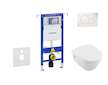 Geberit Duofix - Set předstěnové instalace, klozetu a sedátka Villeroy & Boch, tlačítka Sigma01, DirectFlush, SoftClose, Ceramic