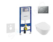 Geberit Duofix - Set předstěnové instalace, klozetu a sedátka Villeroy & Boch, tlačítka Sigma01, DirectFlush, SoftClose, Ceramic