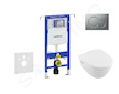 Geberit Duofix - Set předstěnové instalace, klozetu a sedátka Villeroy & Boch, tlačítka Sigma01, DirectFlush, SoftClose, Ceramic