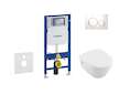 Geberit Duofix - Set předstěnové instalace, klozetu a sedátka Villeroy & Boch, tlačítka Sigma20, DirectFlush, SoftClose, Ceramic