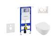 Geberit Duofix - Set předstěnové instalace, klozetu a sedátka Villeroy & Boch, tlačítka Sigma20, DirectFlush, SoftClose, Ceramic