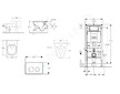 Geberit Duofix - Set předstěnové instalace, klozetu a sedátka Villeroy & Boch, tlačítka Sigma20, DirectFlush, SoftClose, Ceramic
