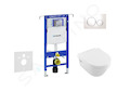 Geberit Duofix - Set předstěnové instalace, klozetu a sedátka Villeroy & Boch, tlačítka Sigma20, DirectFlush, SoftClose, Ceramic