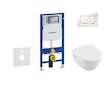 Geberit Duofix - Set předstěnové instalace, klozetu a sedátka Villeroy & Boch, tlačítka Sigma30, DirectFlush, SoftClose, Ceramic