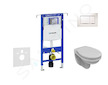 Geberit Duofix - Set předstěnové instalace, klozetu a sedátka Villeroy & Boch, tlačítka Sigma30, DirectFlush, SoftClose, Ceramic