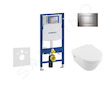 Geberit Duofix - Set předstěnové instalace, klozetu a sedátka Villeroy & Boch, tlačítka Sigma30, DirectFlush, SoftClose, Ceramic